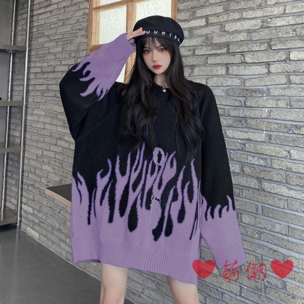 📣Túi Đeo Chéo Thiết Kế Dễ Thương Thời Trang📣 Áo sweater Dày Dặn Phối Màu Lửa Phong Cách Hàn Quốc Cho Nữ Sinh