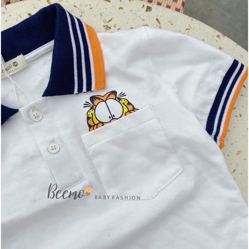 Bộ cotton cộc tay mèo bé trai-MS91