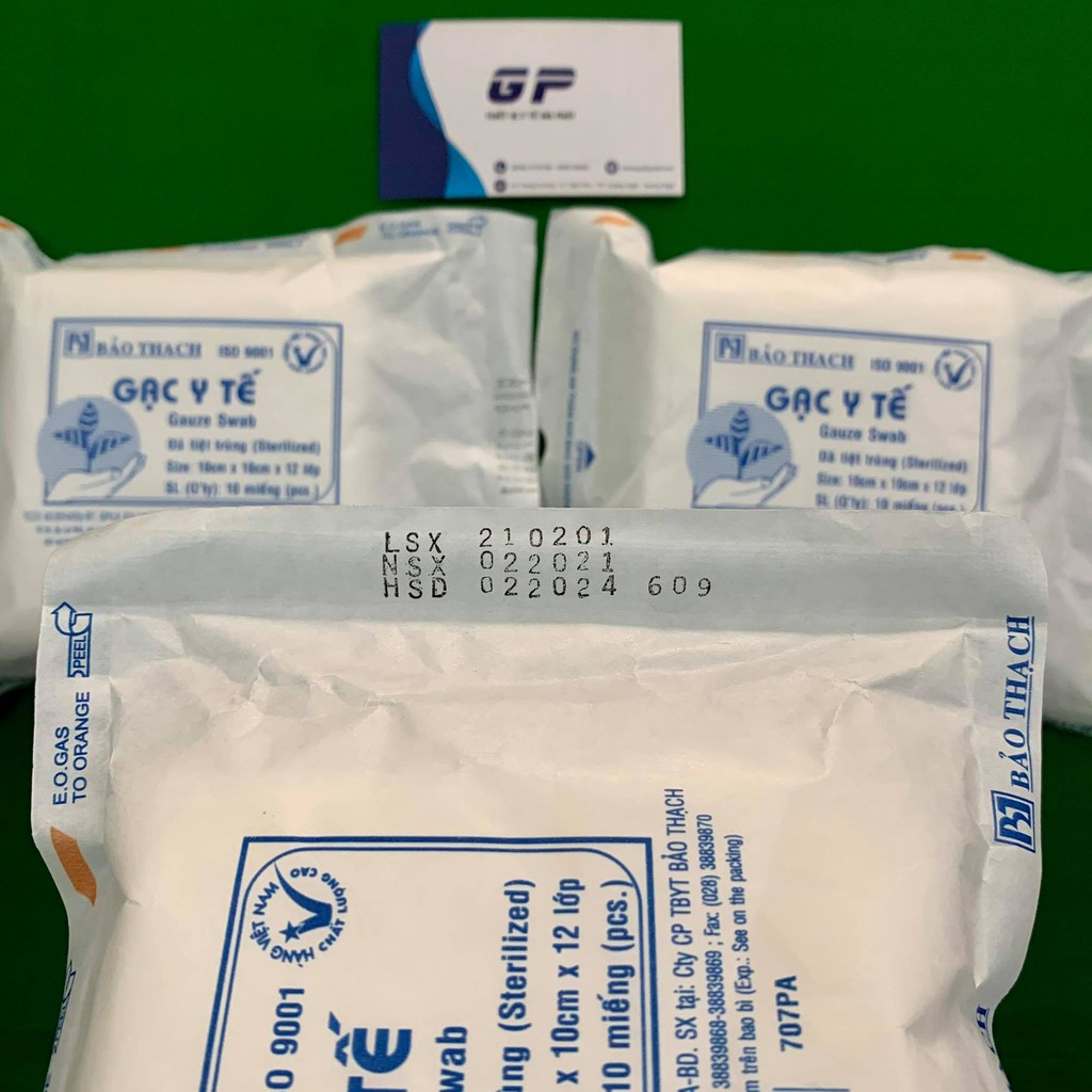 GẠC Y TẾ TIỆT TRÙNG 10x10x12 LỚP BẢO THẠCH DATE LUÔN MỚI NHẤT