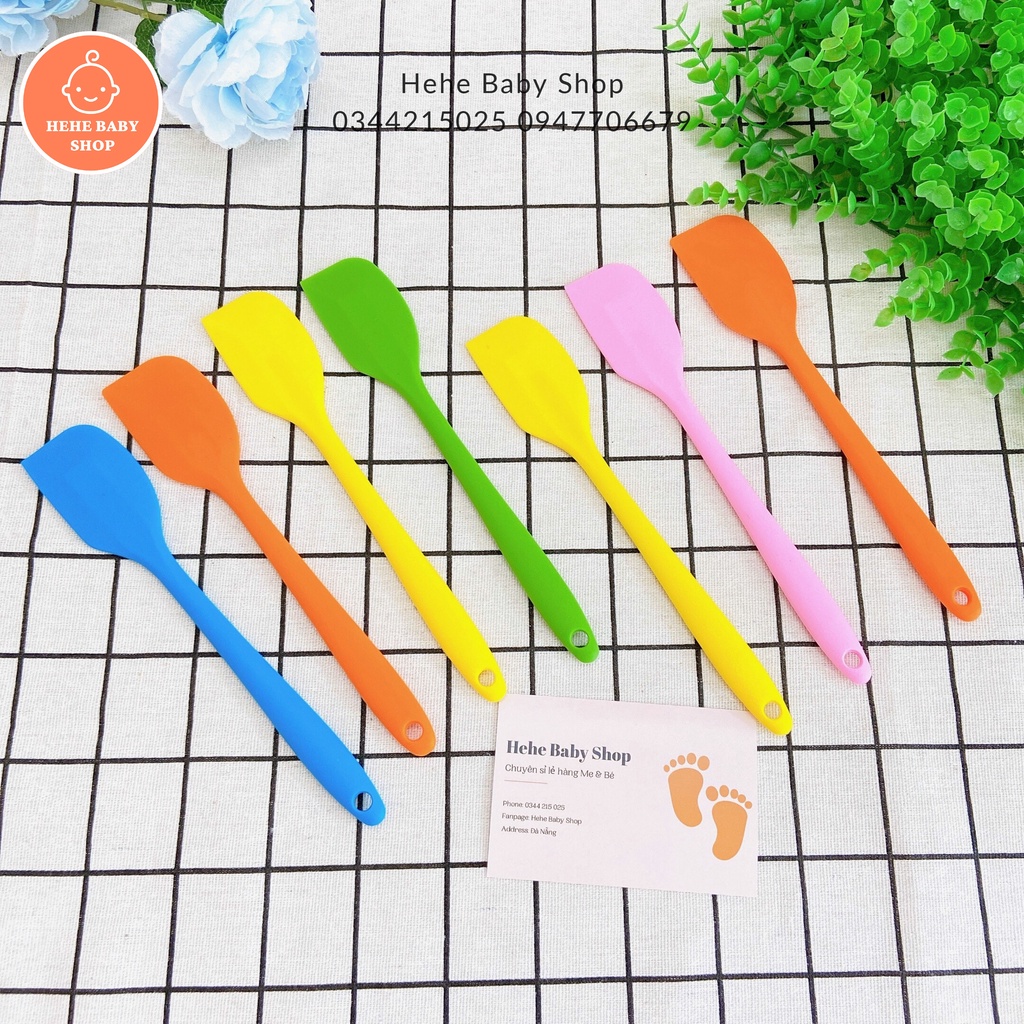 Phới silicone chịu nhiệt dùng để phết kem/bơ đa năng quấy vét bột, làm bánh, làm kem, nấu cháo cho bé ăn dặm