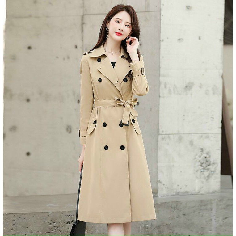 Áo khoác kaki nữ dáng dài phối nút siêu sang - Mua áo khoác nữ đẹp | BigBuy360 - bigbuy360.vn