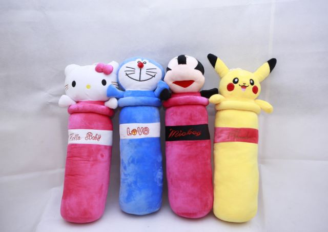 [mua nhiều giảm giá]Gấu bông , gối ôm picachu, gối ôm đoremon,, kitty, chuột Micky