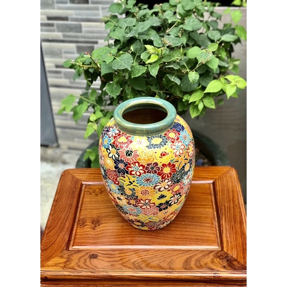 Bình Bách Hoa 30cm full cổ,Trang trí cấm hoa trưng bày