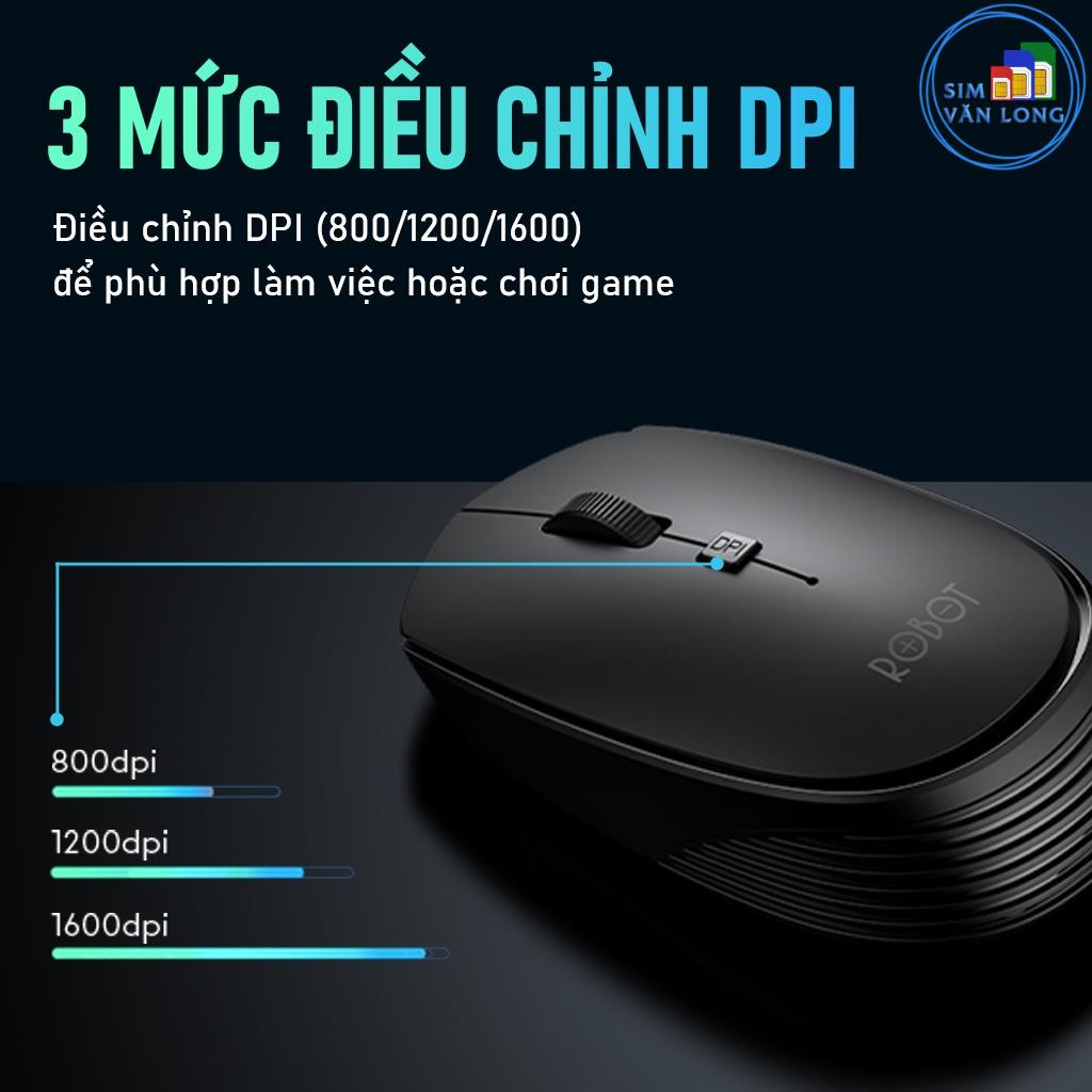 Bộ Bàn Phím Và Chuột Không Dây ROBOT KM3100 Thích Hợp Dùng Cho Laptop, Máy Tính, PC - Bảo Hành 12 Tháng _1
