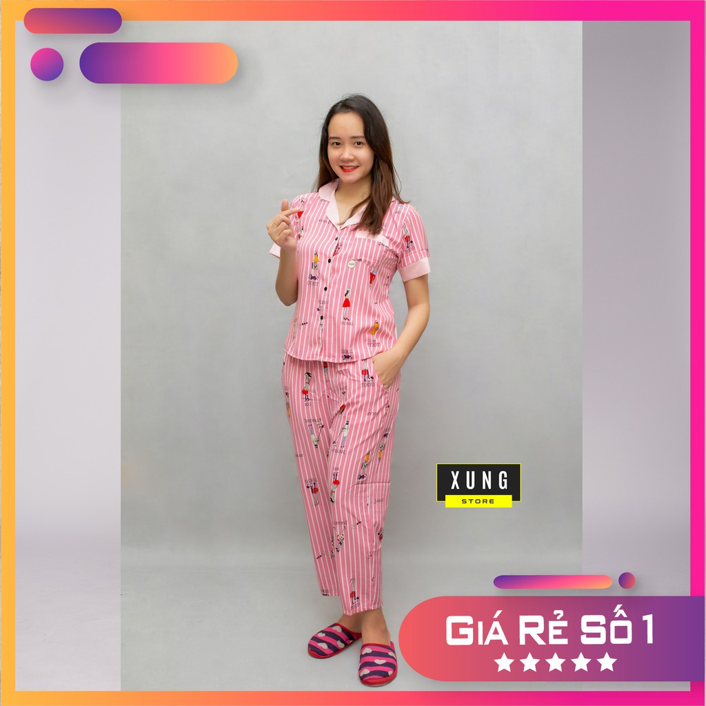 Bộ lụa thiết kế hot quần dài tay ngắn - EveCloset