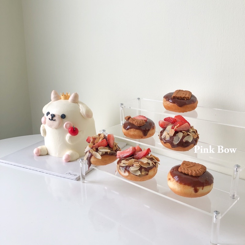 Kệ/Giá đựng bánh kẹo, cupcake, macaron, sinh nhật 3 - 5 tầng bằng nhựa ACRYLIC size 20 - 40cm, bao gồm cả ốc vít lắp ráp