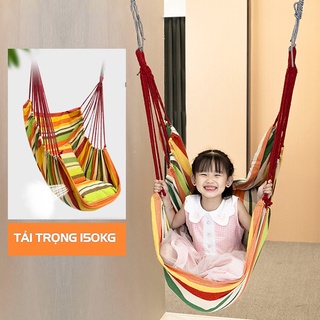 Xích đu cho bé, ghế võng sân vườn, treo xà đơn trong nhà tải trọng 150kg