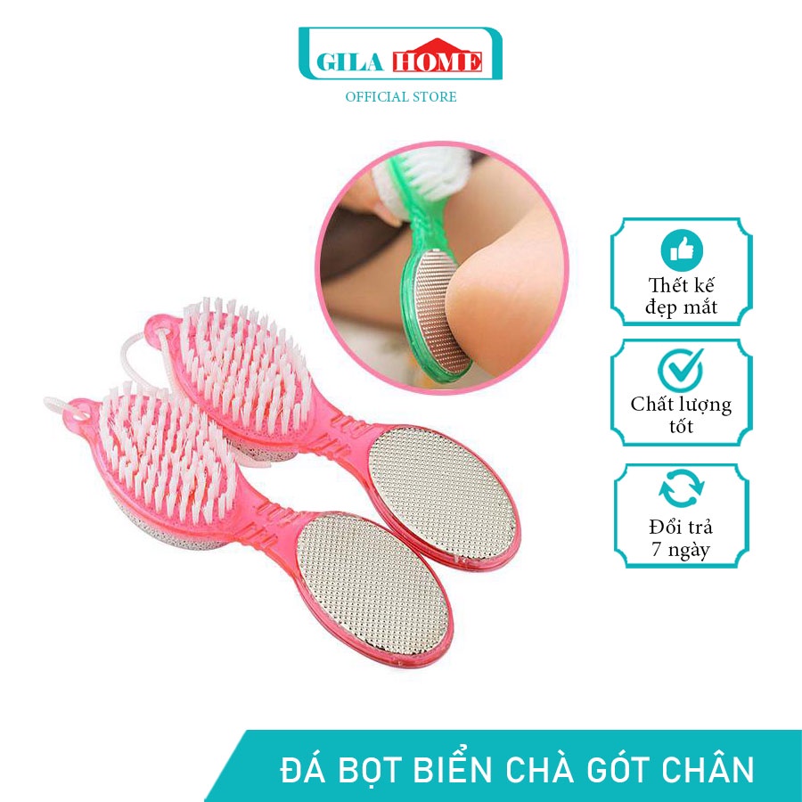 Đá bọt biển chà gót chân tẩy tế bào chết đa chức năng GILA HOME thiết kế tay cầm tiện lợi dễ sử dụng