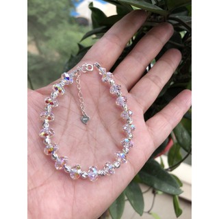 Vòng Tay Pha Lê Áo Kết Hợp Bạc 925