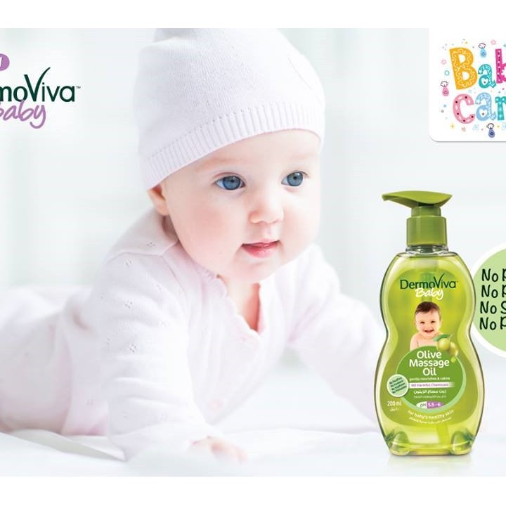 Dầu mát xa DermoViva chiết xuất Olive cho trẻ em 200ml