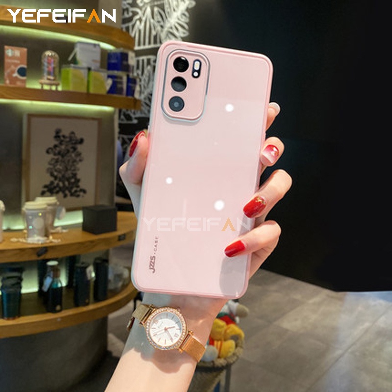 Ốp điện thoại cường lực cạnh silicone cho OPPO Reno 6 5G 5 Pro 4G 5G 3