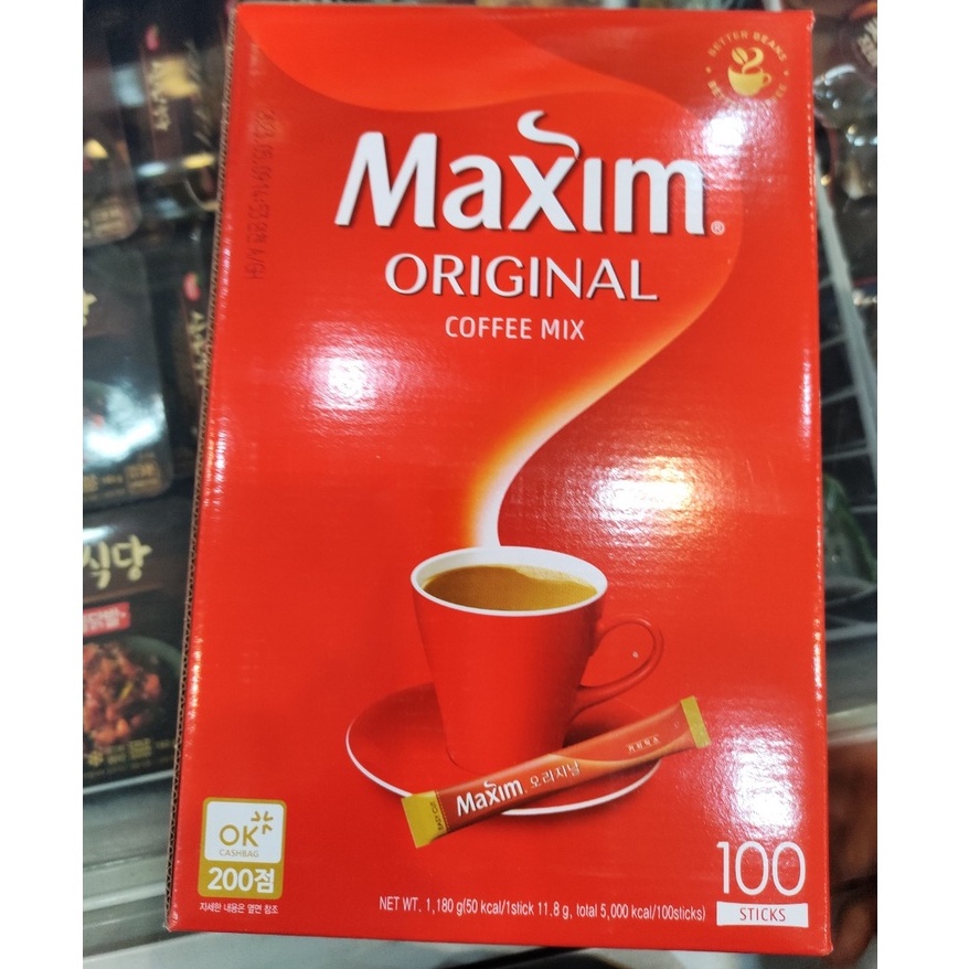 Cà phê MAXIM ORIGINAL hộp đỏ - 맥심 오리지날