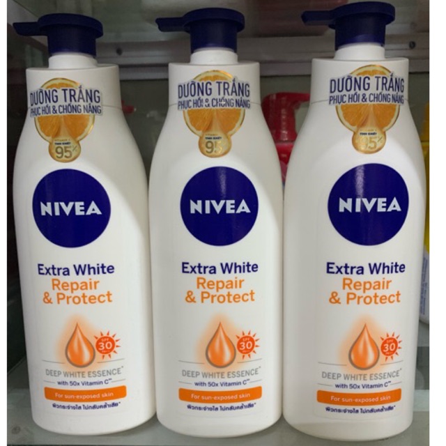 Sữa dưỡng thể Nivea Extra White dưỡng trắng phục hồi và chống nắng SPF30 ( 350ml )