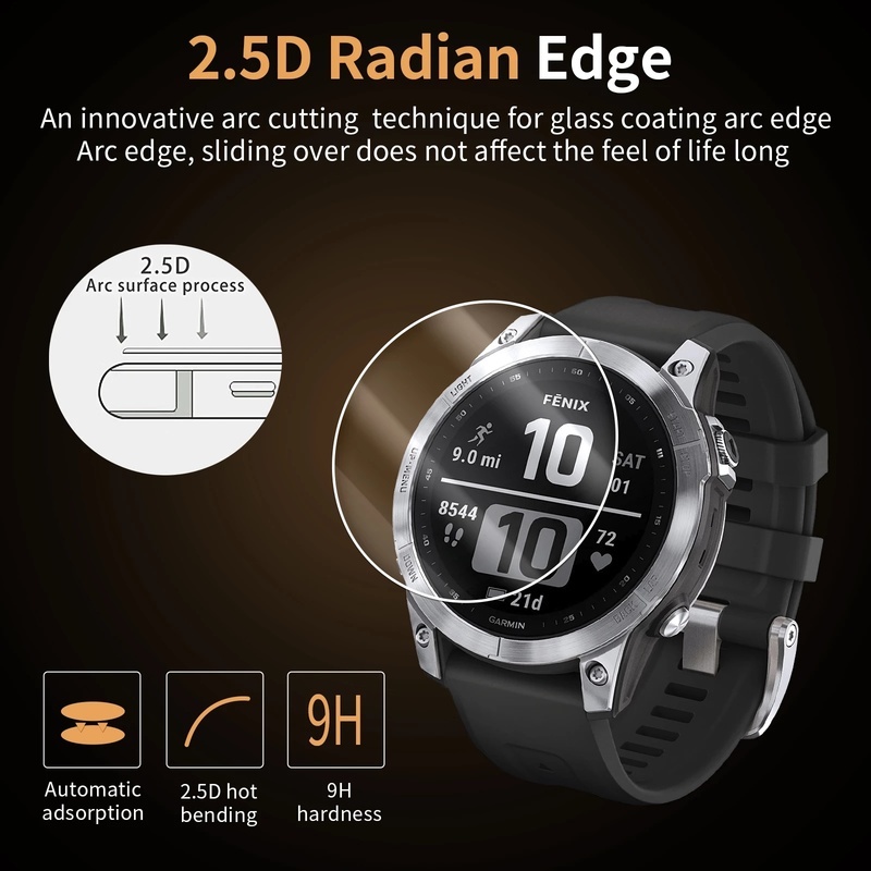 Kính Cường Lực 9H Bảo Vệ Màn Hình Chống Dấu Vân Tay Cho Đồng Hồ Garmin Fenix7 7S 7X