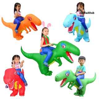 TUR_Halloween Children Kids Inflatable Ride Dinosaur Dragons Costume Cosplay Outfit