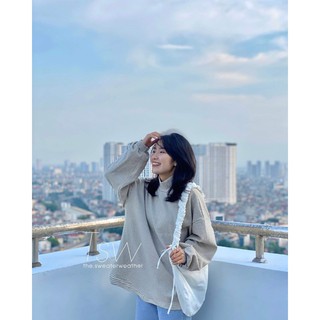 Áo nỉ cổ lọ kẻ tăm