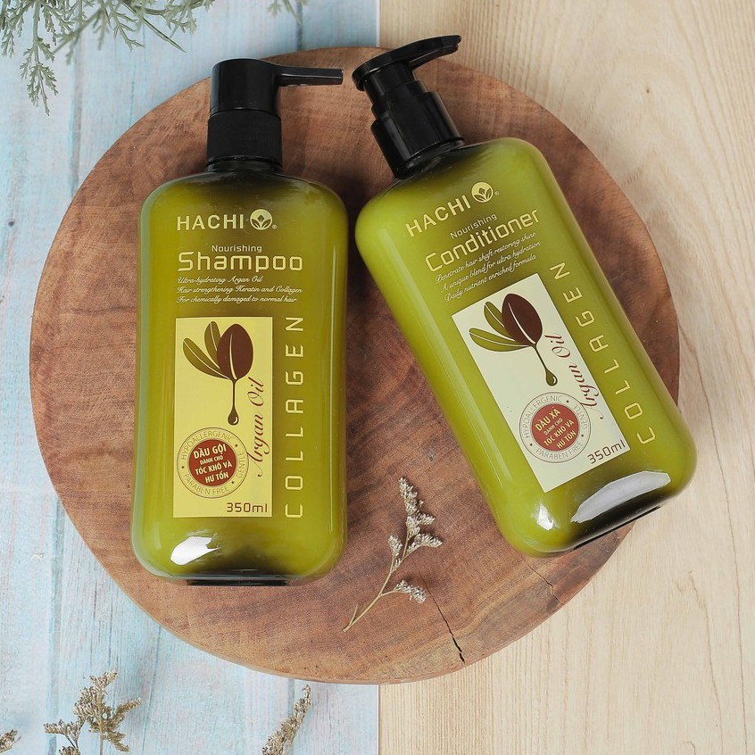 Dầu Gội Hachi ARGAN Dành cho tóc hư tổn giúp phục hồi tóc  350ml, 500ml, 800ml - Dầu gội, xả HACHI ARGAN