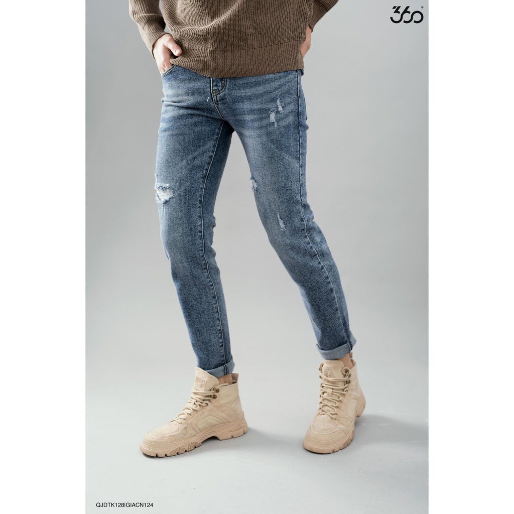 [Mã FAMALLT5 giảm 15% đơn 150K] Quần jean nam cao cấp thương hiệu 360 Boutique - QJDTK128 | BigBuy360 - bigbuy360.vn