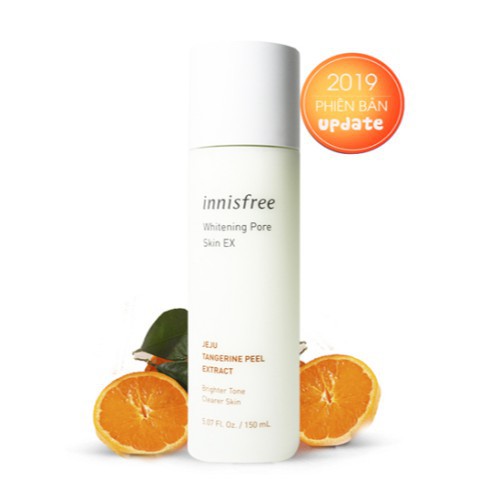 Nước Hoa Hồng Innisfree Whitening Pore Skin EX 150ml lọ màu vàng