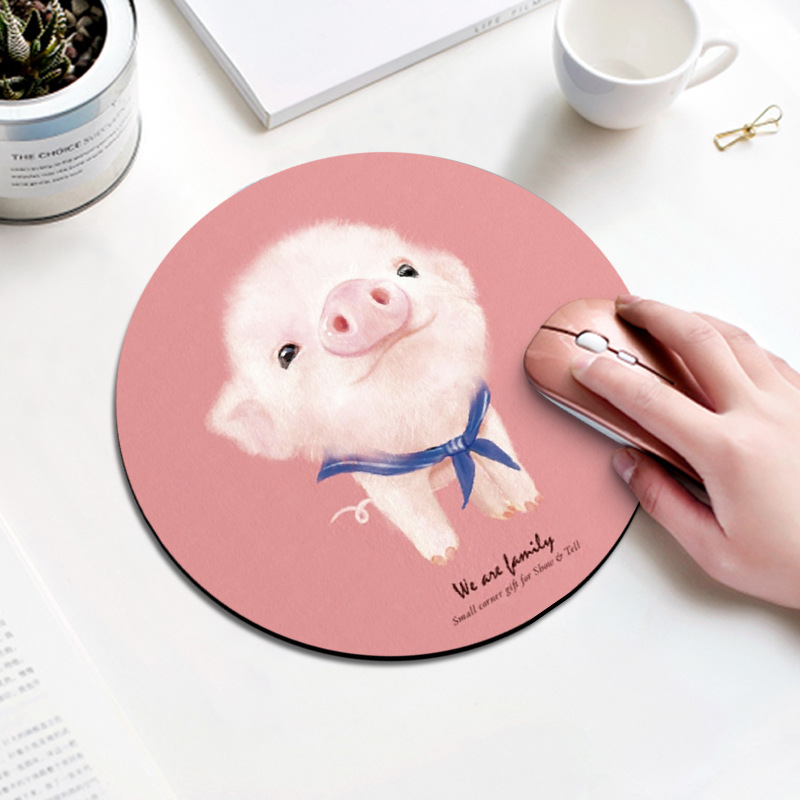 ♔P&amp;M♚ Cute Mousepads Computer Mouse Padding Thick Rubber Cartoon Round Animal Penguin Mouse Pads 20CM