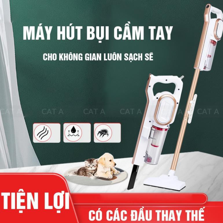 Máy hút bụi gia đình cầm tay CÁT Á 2 Trong 1 Thế Hệ Mới - Hút sạch mọi vị trí, có thể tháo rời [BH Chính hãng]
