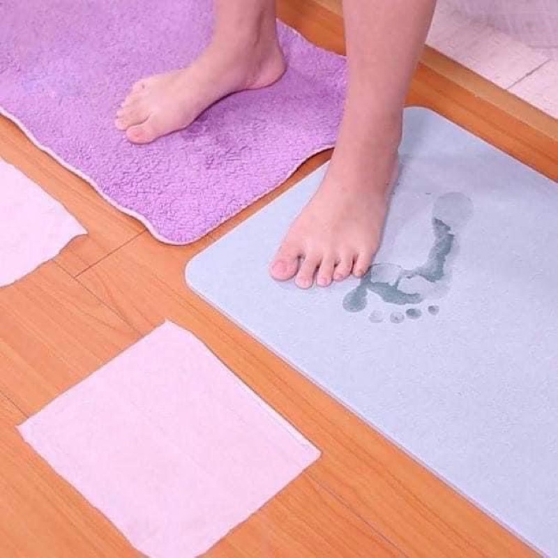 Thảm đá nhà tắm Nhật Bản siêu thấm hút có khả năng hút nước chống trượt khô nhanh tự khử mùi