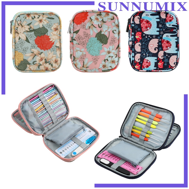 [Sunnimix] Túi Rỗng Đựng Kim Móc Len Màu Hồng