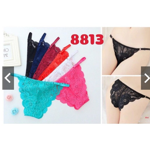 Sỉ 10 Quần Lót Nữ Ren Siêu Sexy 8813 (Có Điều Chỉnh Dây)