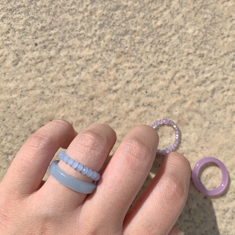 Nhẫn Resin Màu Sắc Kẹo Ngọt Phong Cách Hàn Quốc 23434