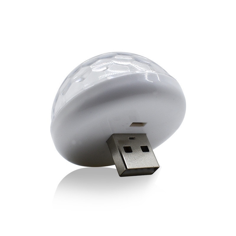 Đèn LED disco USB Kích Thước Nhỏ Gọn Hình Quả Bóng Trang Trí Xe Hơi