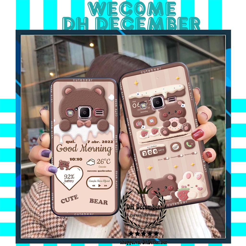 Ốp lưng Samsung J2 PRIME in hình 3D GẤU HỒNG-GẤU BE3R -XINH XẺO CỰC ĐẸP