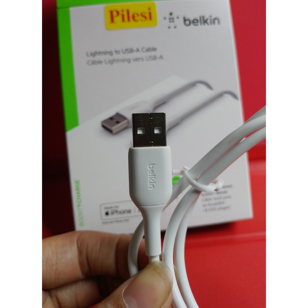 Dây sạc lightning to USB-A Belkin MFI sạc nhanh chính hãng của mỹ, dài 1m cho IPhone