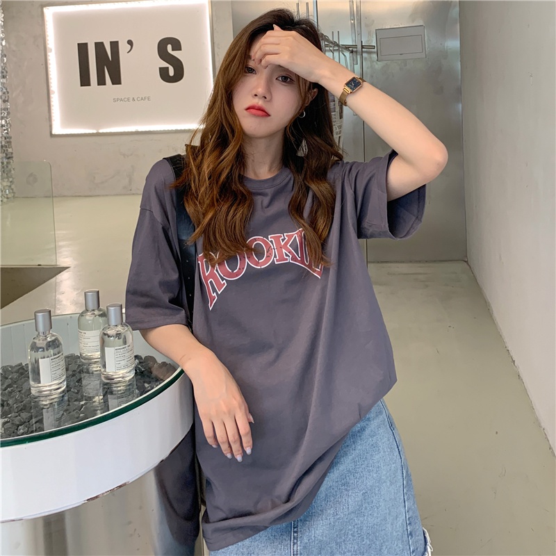 Áo Thun Nữ Ngắn Tay Cổ Tròn Thời Trang Hàn