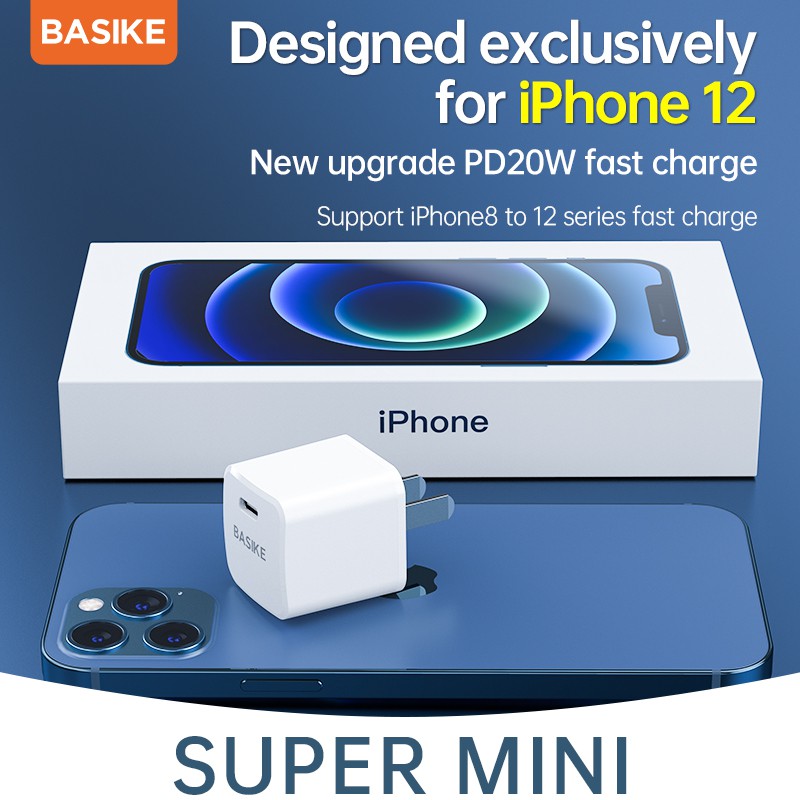 Củ Sạc BASIKE BSK-AT83P 20W Sạc Nhanh Dành Cho iPhone 12