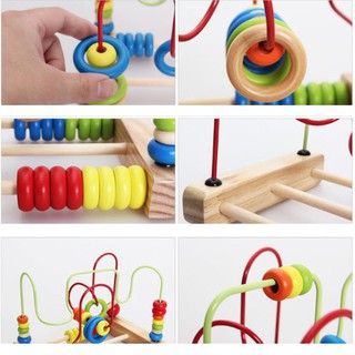 Đồ Chơi Luồn Hạt Gỗ Cho Bé Bản Đẹp