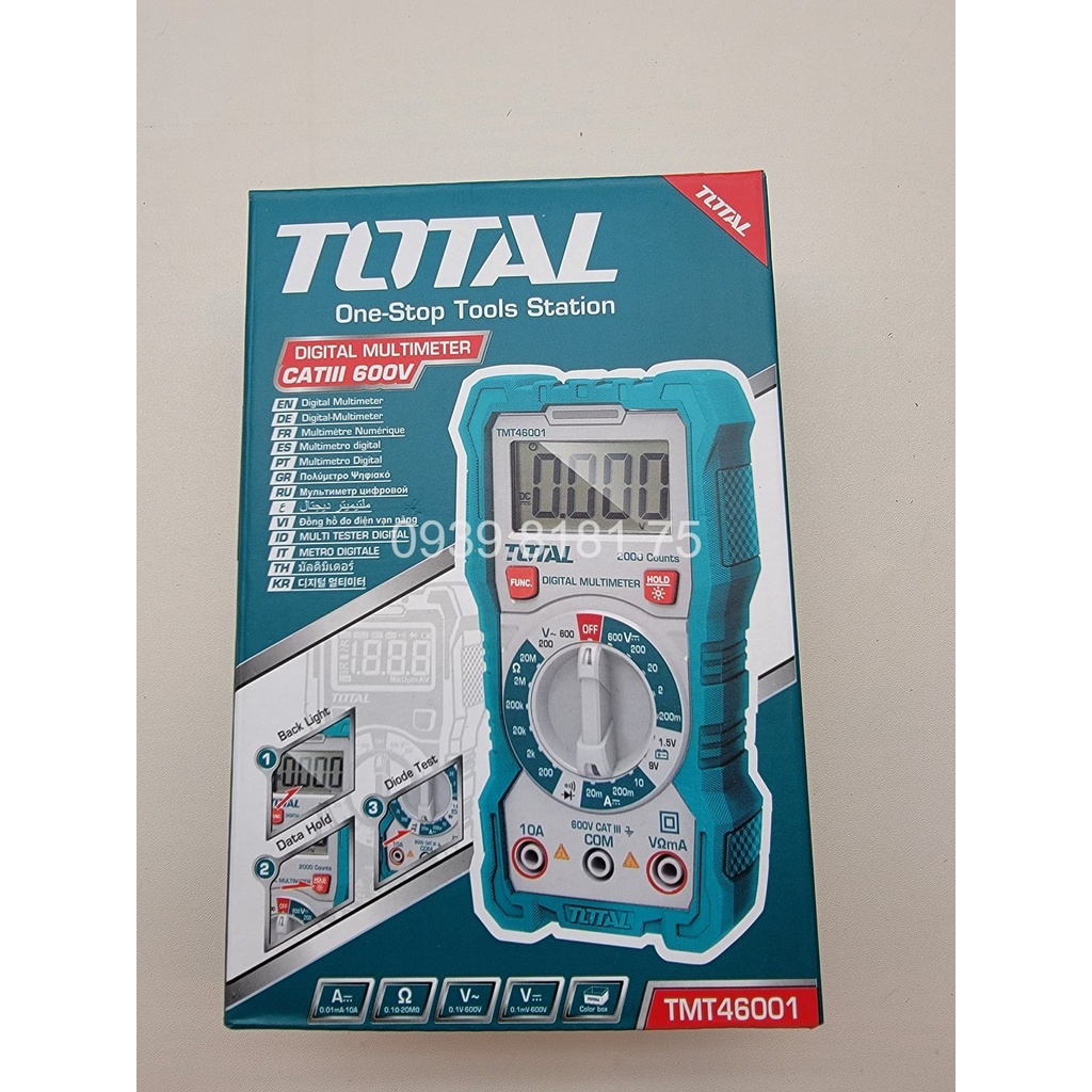 TOTAL Đồng hồ vạn năng TMT46001 DM200