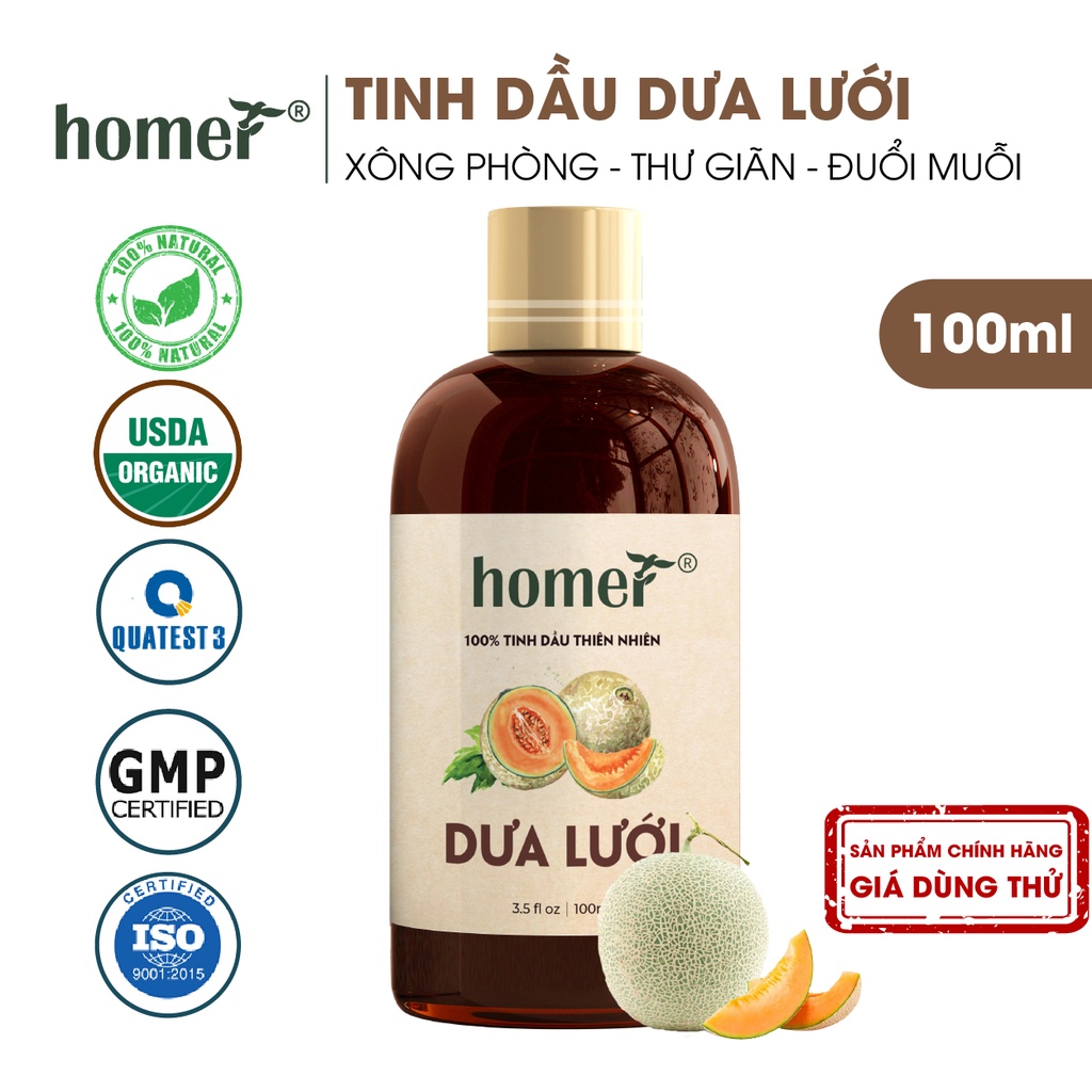 Tinh dầu Dưa Lưới Mỹ Homer - Cantaloupe Essential Oil - đạt chuẩn chất lượng kiểm định