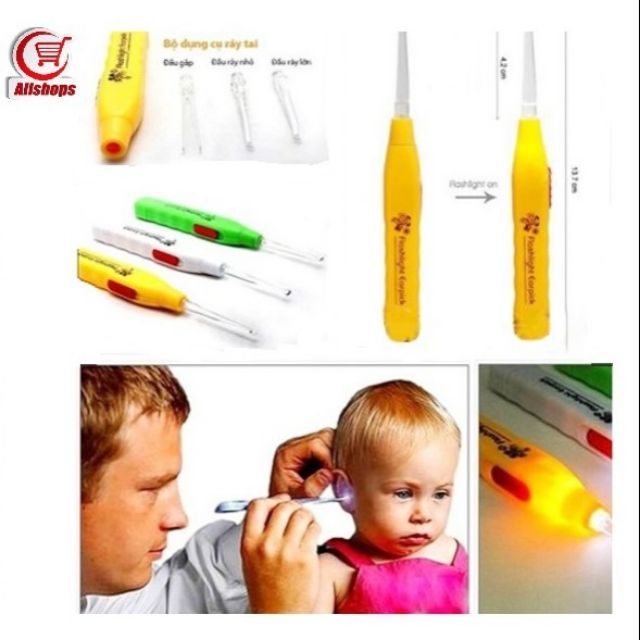 Dụng Cụ Lấy Ráy Tai Có Đèn Cho Bé / LOẠI HỘP ĐẸP