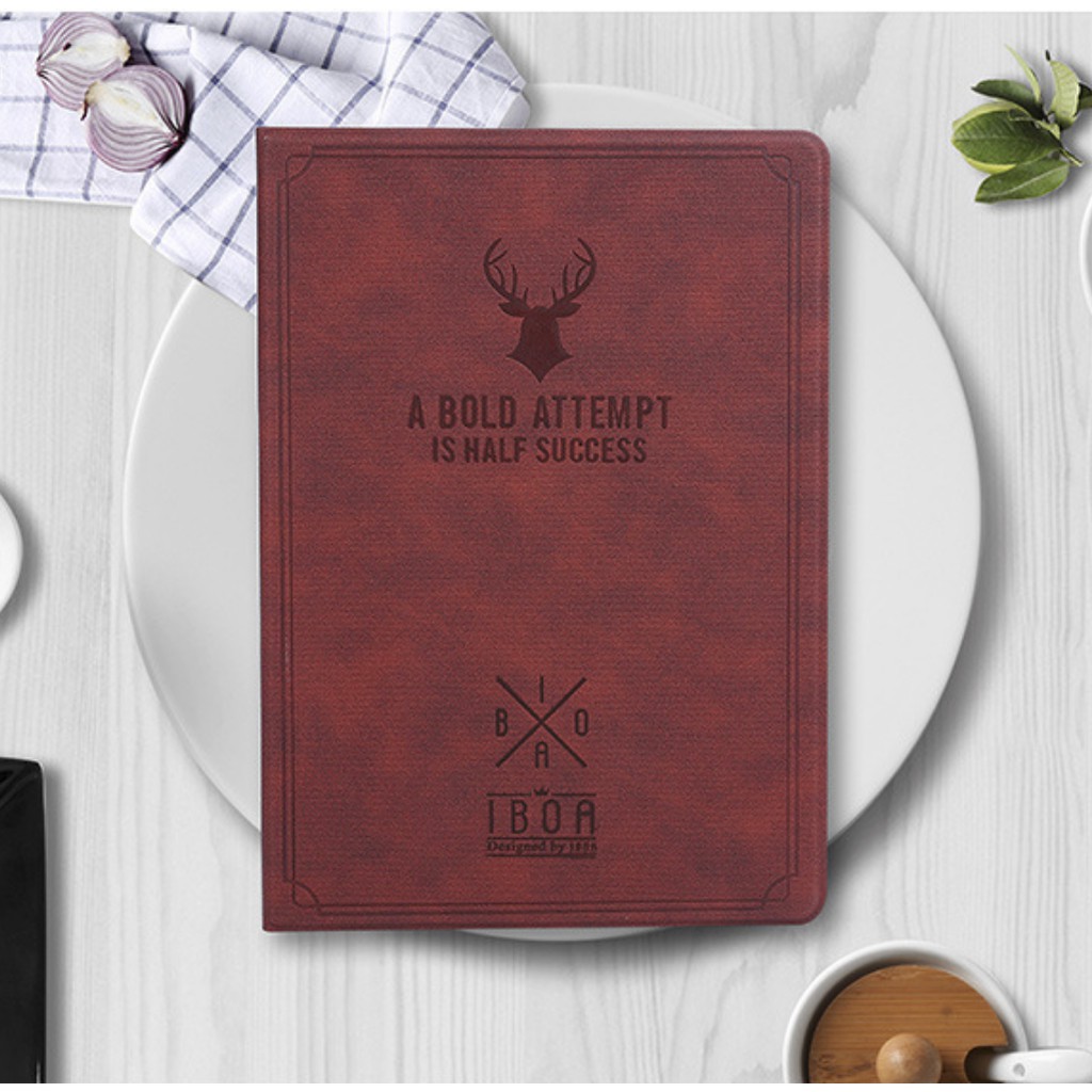 Bao Da ốp iPad các loại Dập Nổi Logo Đầu Hươu da lộn cao cấp