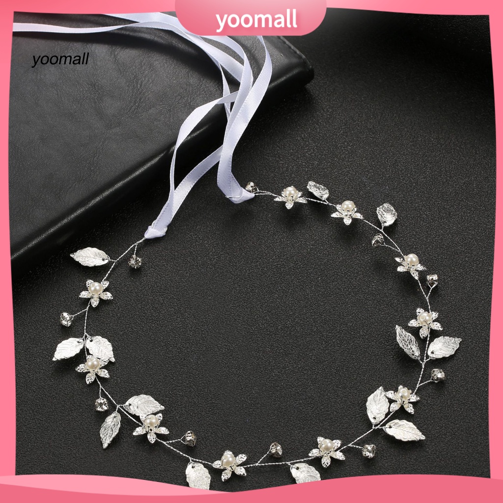 / Yo / Vòng Hoa Lá Baroque Có Độ Bóng Cao Cho Cô Dâu Trong Tiệc Cưới