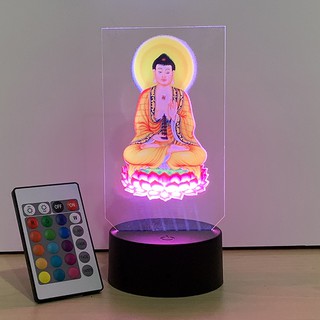 Đèn Led 3d in hình Phật Dược Sư Led-14, tranh thờ