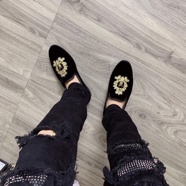 ( Kèm Video) Giầy lười nam 3p đã lộn thêu ong vàng vương miện cực rẻ | BigBuy360 - bigbuy360.vn