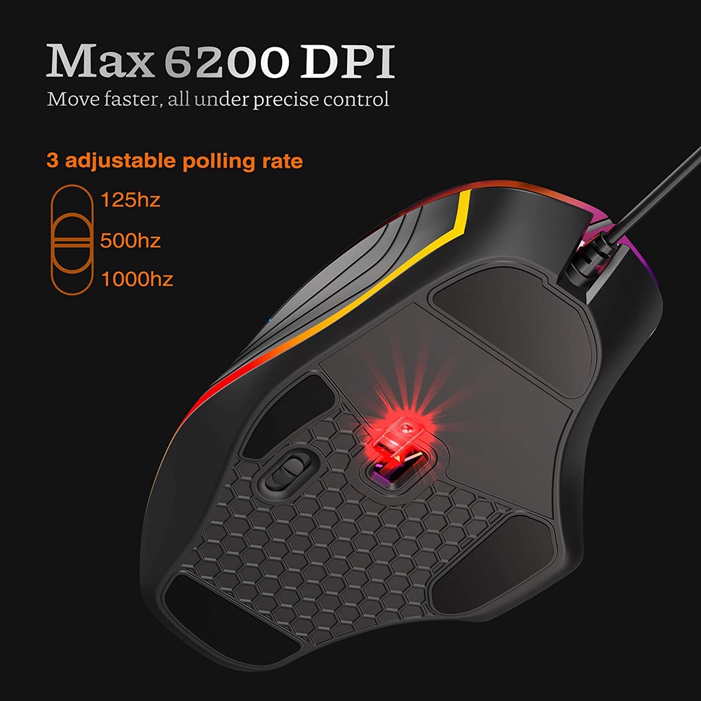 CHUỘT GAMING NEWMEN GX7 PRO LED RGB CHÍNH HÃNG