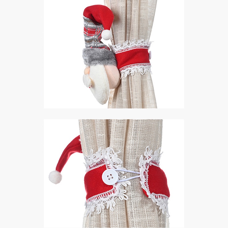 Nút Cao Su Buộc Rèm Cửa Sổ Trang Trí Giáng Sinh Họa Tiết Hoạt Hình