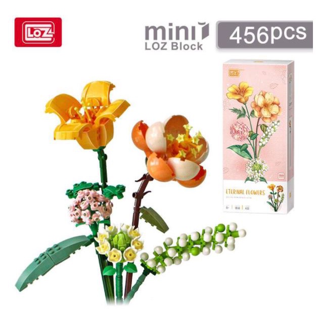 Lego bó hoa đa sắc, Bộ Đồ Chơi Lắp Ráp Mô Hình Bó Hoa đa sắc màu xuân hạ thu đông