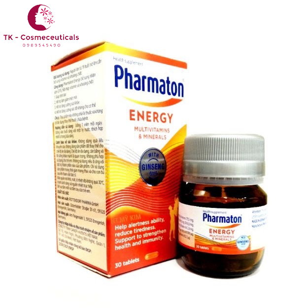Pharmaton Energy Bổ Sung Vitamin & Khoáng Chất Với Nhân Sâm G115 - Hộp 30 Viên