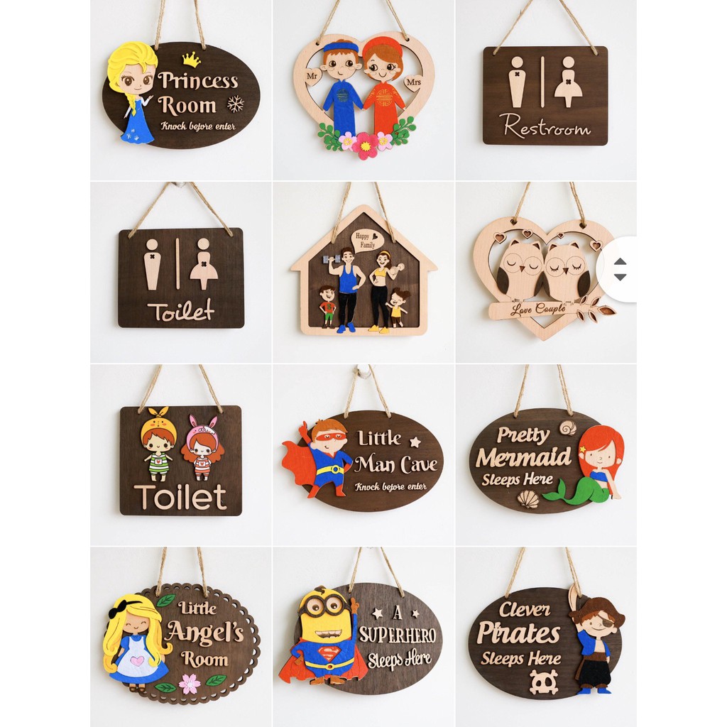 BIỂN GỖ TRANG TRÍ NHÀ CỬA