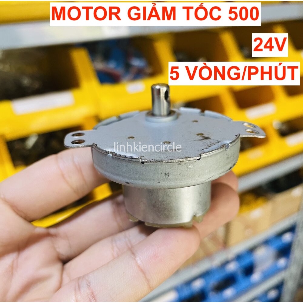 Motor giảm tốc 24V motor 500 tốc độ chậm 5 vòng/phút hộp số bánh răng nhựa + bánh răng kim loại - LK0377