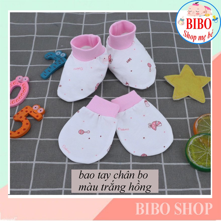Bao Tay Chân Cho Bé Sơ Sinh, Bao Tay Chân In Họa Tiết Con Vật_Mã 01