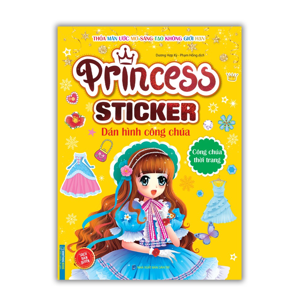 Sách - Princess sticker - Dán hình công chúa - Công chúa thời trang